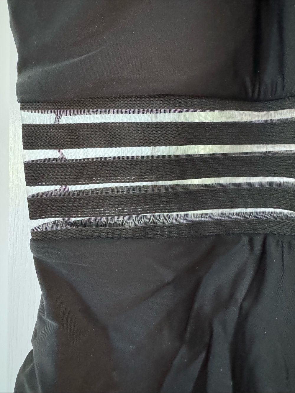 Black One Piece Swimsuit Strappy Back Mesh Cutout Waist Kenneth Cole Style Small - Picture 7 of 10